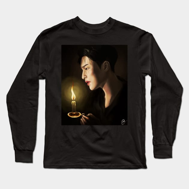 Lay Zhang - painting Long Sleeve T-Shirt by dangerbeforeyou